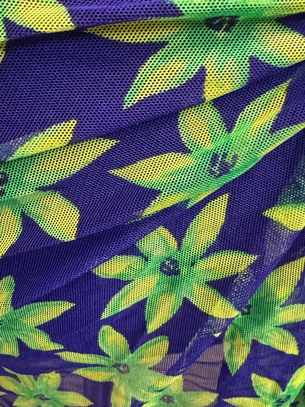 PACIFIC CONNECTIONS Sarong Swimsuit Coverup Skirt Hibiscus Floral Purple Green
